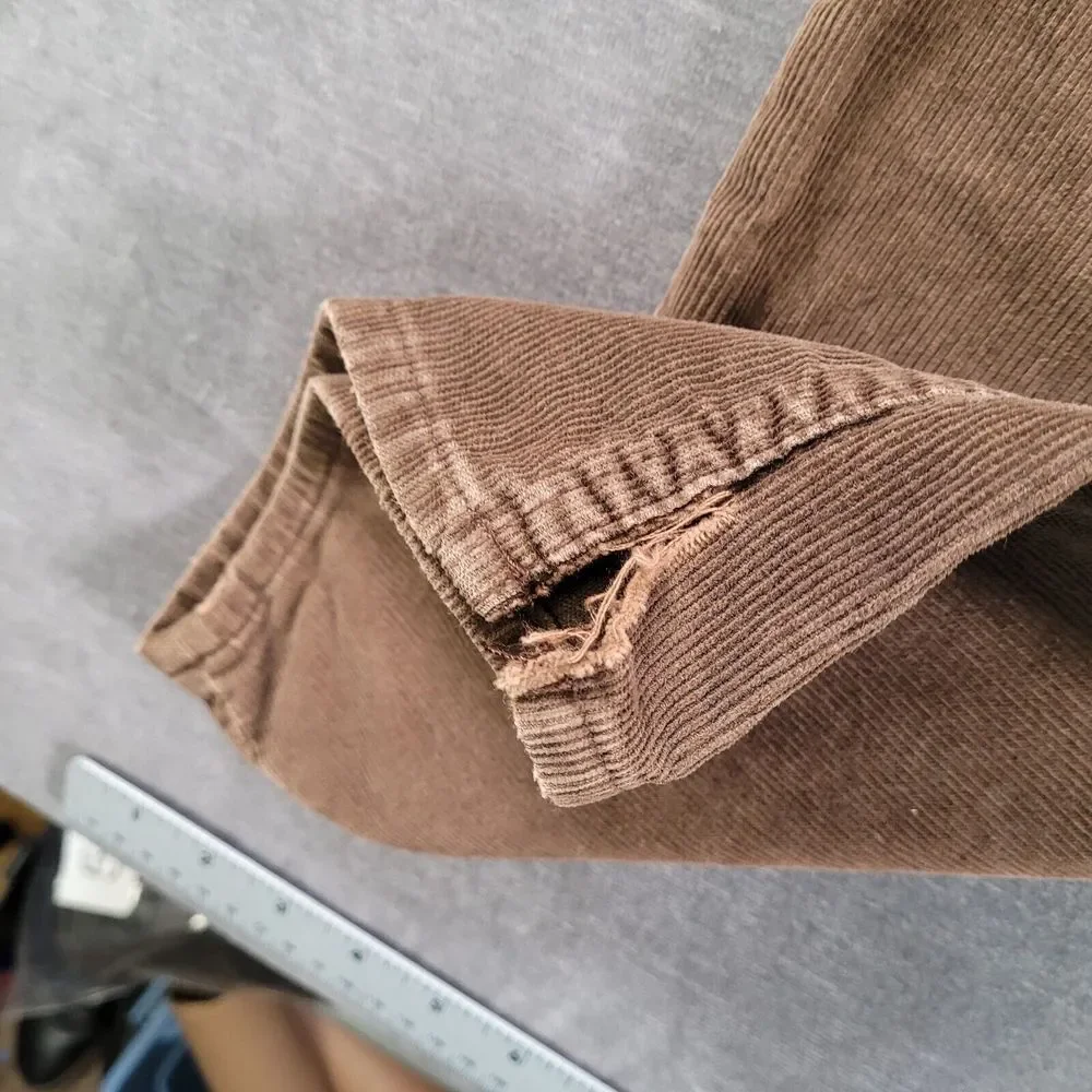 Polo Ralph Lauren Corduroy Pants Mens 37x34 Brown Straight Leg Chino Ribbed Pant
